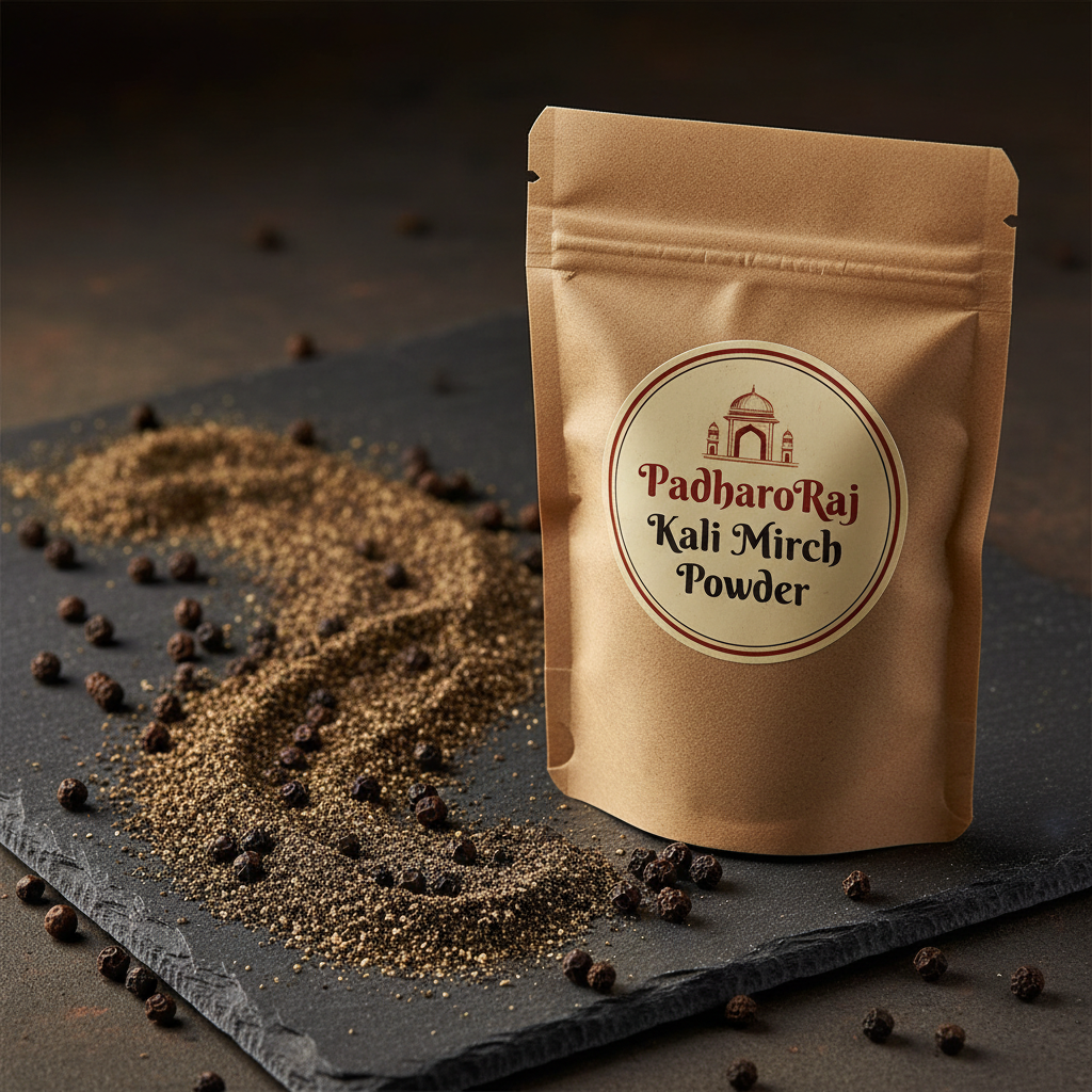PadharoRaj Kali Mirch Black Pepper Powder 100g - premium stone-ground
