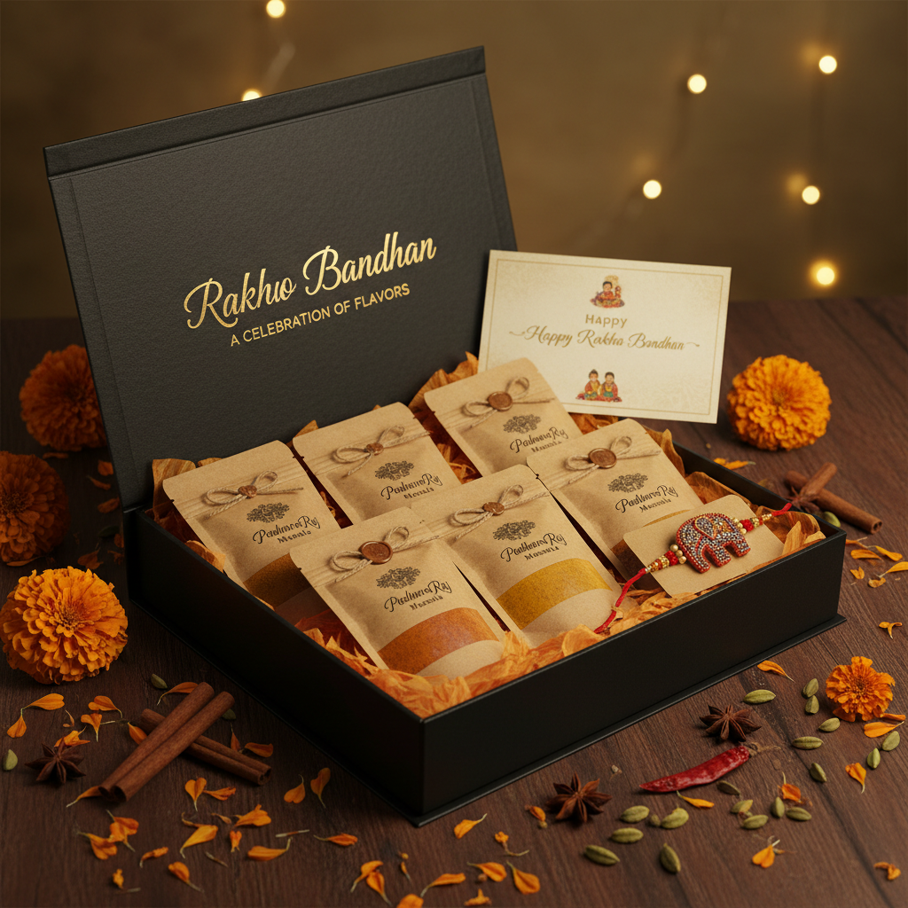 PadharoRaj Signature Gift Set - Raksha Bandhan special 5 spice blends